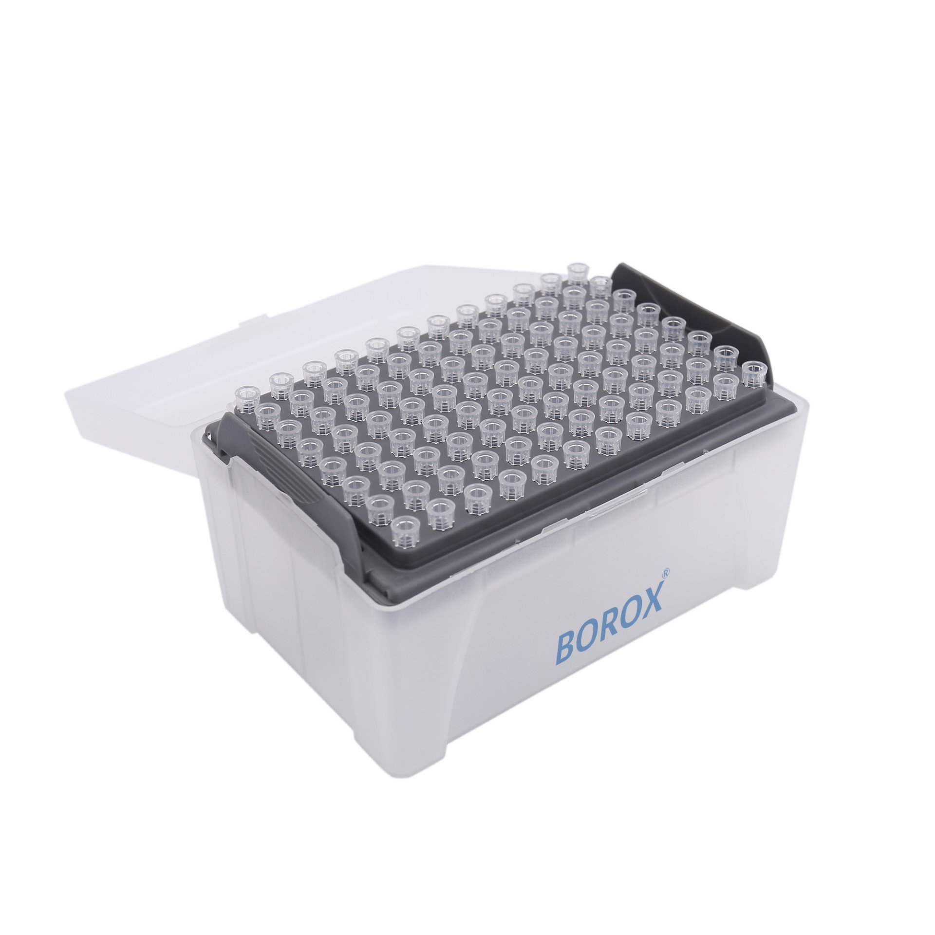 Borox Filtreli Pipet Ucu Steril 10 µl - Uzun Şeffaf - 96Adet-Paket