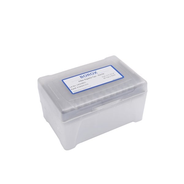 Borox Filtreli Pipet Ucu Steril 10 µl - Uzun Şeffaf - 96Adet-Paket