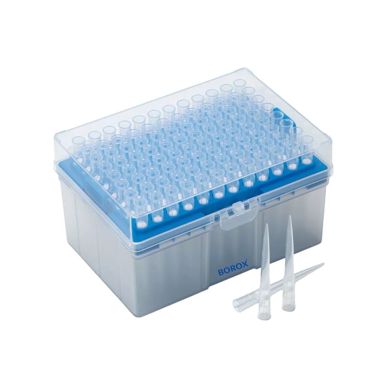 Borox Filtreli Pipet Ucu Steril 200µl - Uzun Şeffaf - 96Adet-Paket