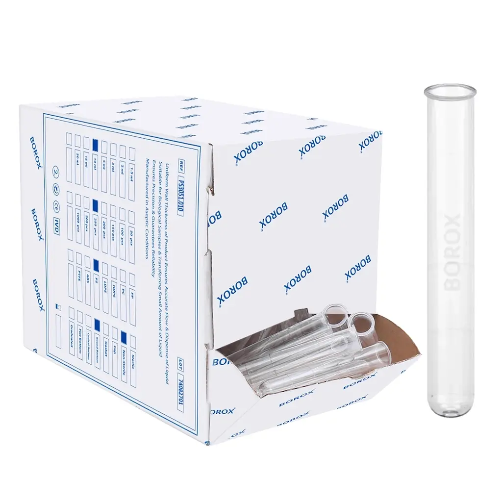 Test Tüpü P.S 16x100mm - 10ml Santrifüj Deney Tüpü 250 adet