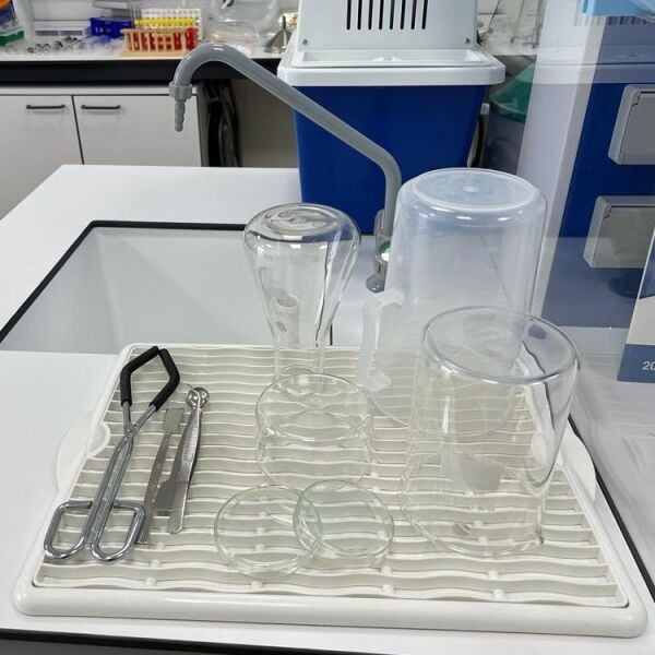 Borox Laboratuvar Kurutma Tepsisi - Bulaşıklık Kurutma Sepeti