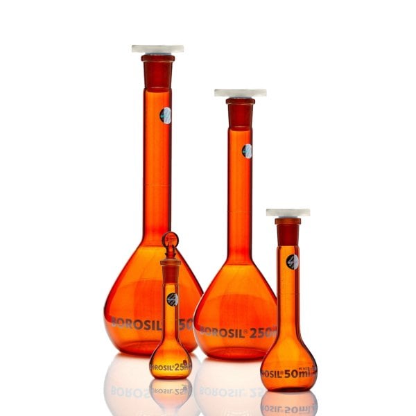 Borosil Cam Balon Joje 1000ml Amber - Plastik Tıpalı Class A