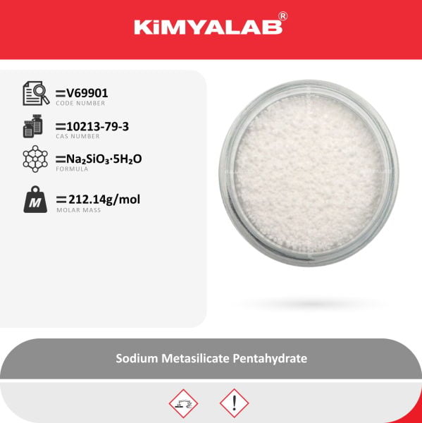Kimyalab Sodyum Metasilikat - Sodium Metasilicate Pentahydrate - 5 Kg-HDPE Varil