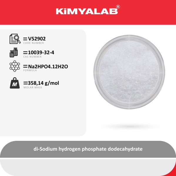 Kimyalab di-Sodyum Hidrojen Fosfat - di-Sodium hydrogen phosphate dodecahydrate - 5 Kg-HDPE Varil