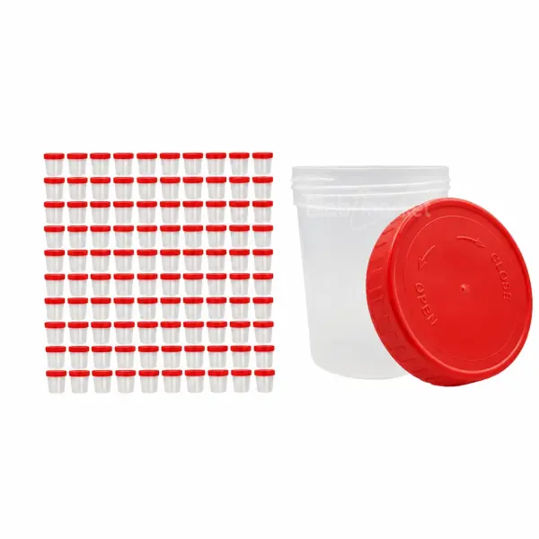 İdrar Numune Kabı 100ml - Pnömatik Steril Şişe 100 Adet