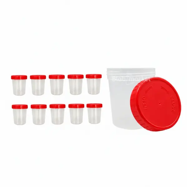 İdrar Numune Kabı 100ml - Pnömatik Steril Şişe 10 Adet