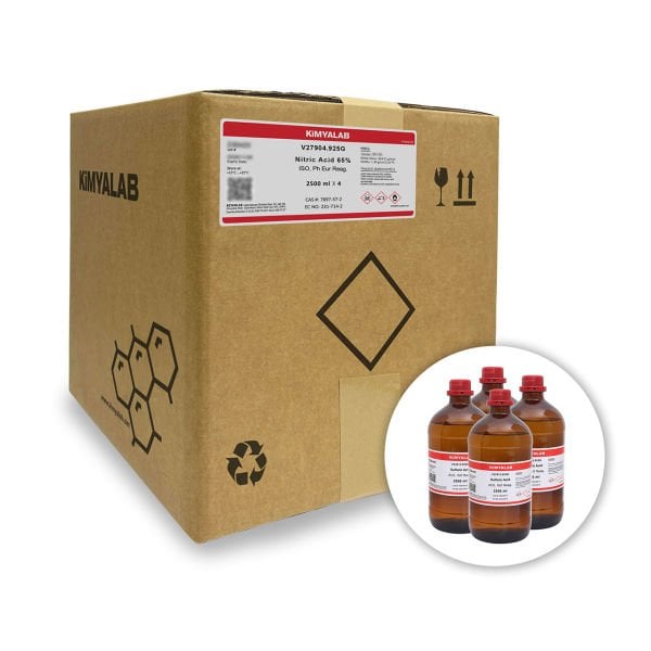 Kimyalab Nitrik Asit 2,5L - Nitric Acid %65 - 2,5Lx4 - Koli Toptan