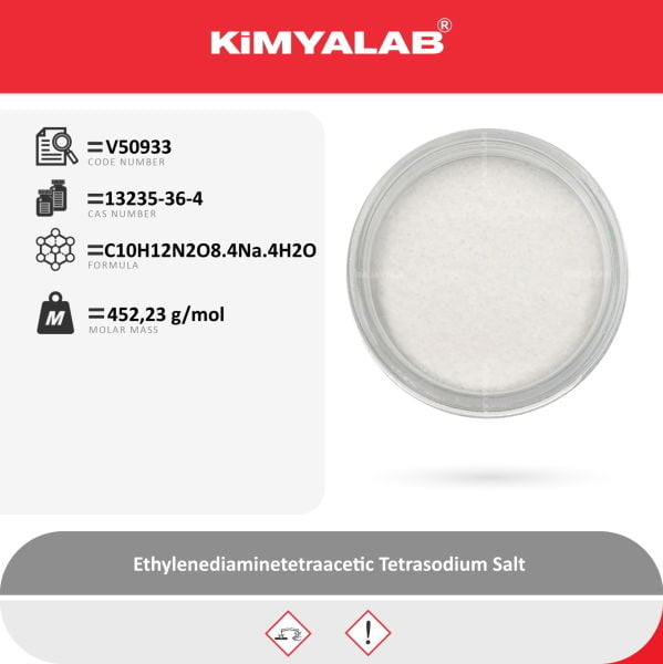Kimyalab EDTA-4Na 1 Kg - Ethylenediaminetetraacetic Acid