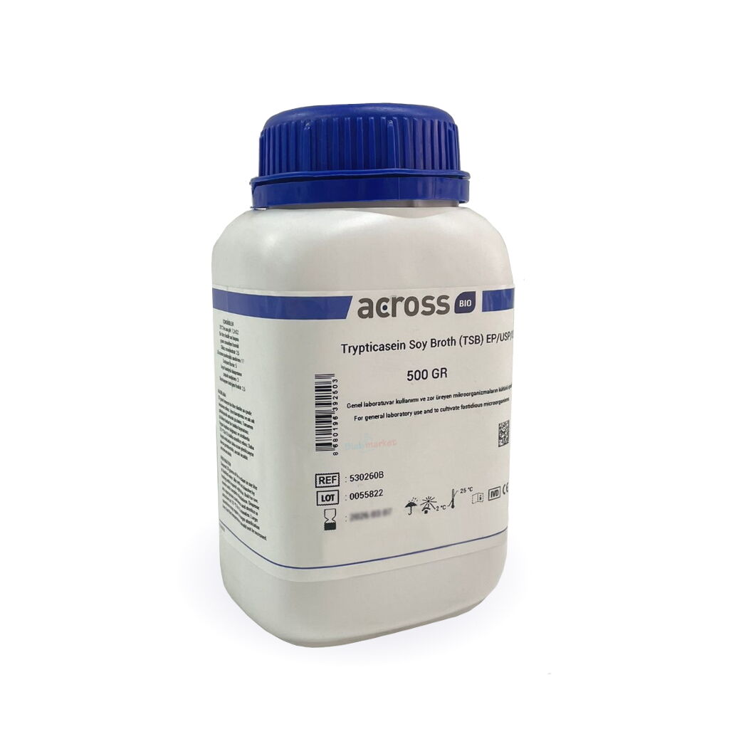 Across Bio 530260B Trypticasein Soy Broth - Tryptic Tryptone Soya Broth -  TSB - 500G
