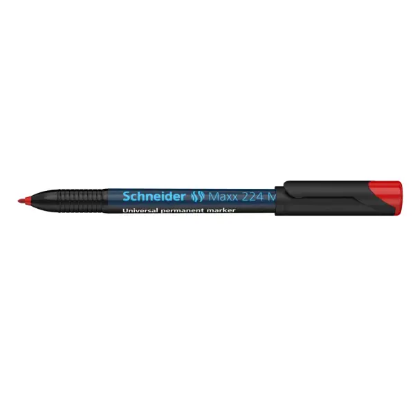 Schneider Maxx224 Asetat Kalemi Kırmızı - 1.0 M - Cam Kalemi