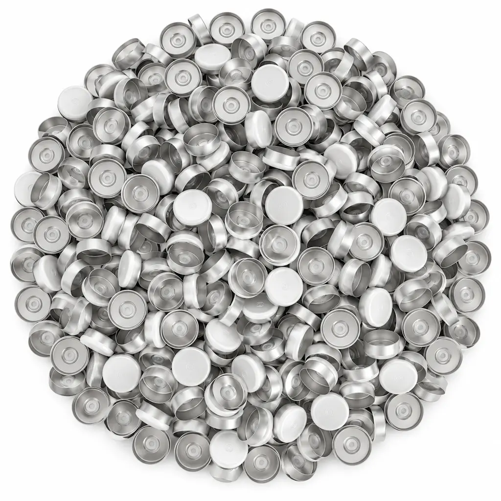 Borox Alüminyum Kapak - 20mm Flakon Vial Kapağı Beyaz 1000li