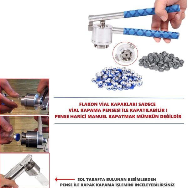 Borox Alüminyum Kapak 20mm Flakon Vial Kapağı Lacivert 1000li
