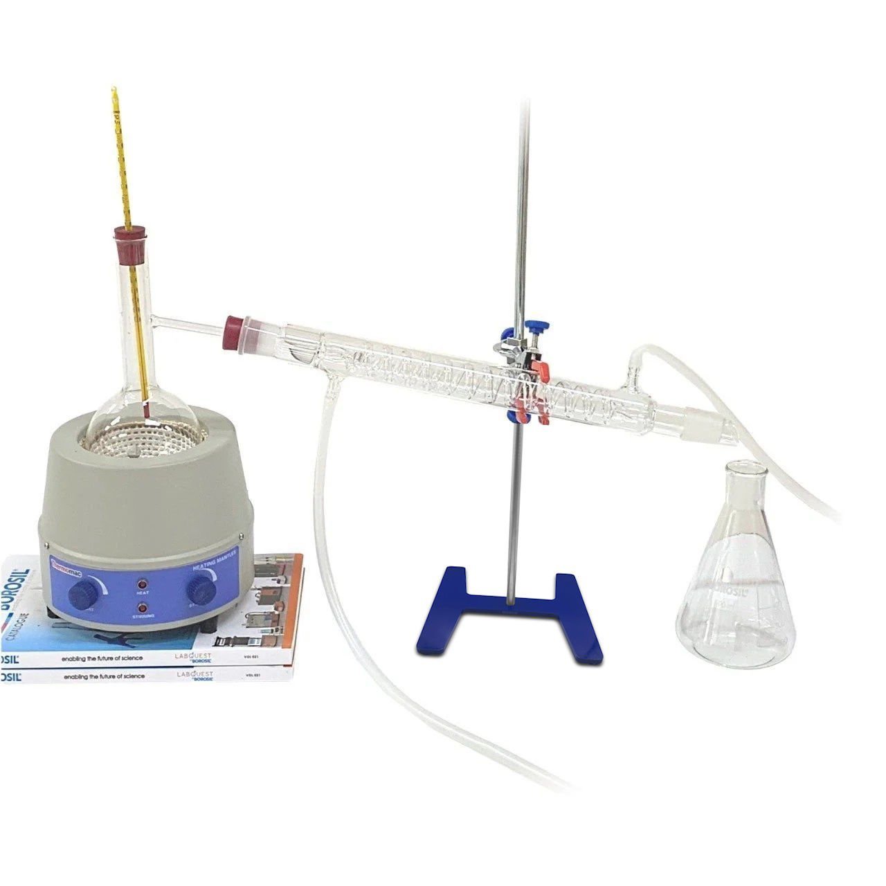 Cam Distilasyon Damıtma Seti - Destilasyon Düzeneği 2000ml