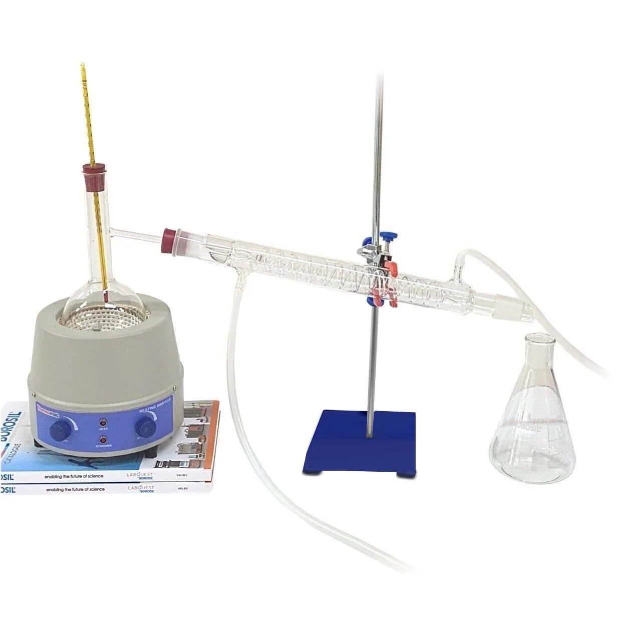 Cam Distilasyon Damıtma Seti - Destilasyon Düzeneği 2000ml