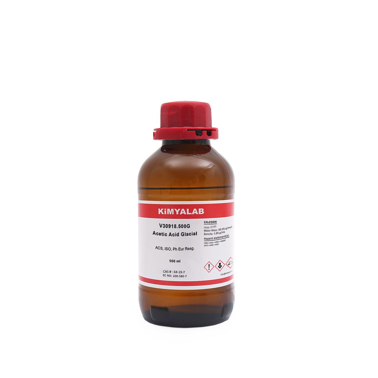 Kimyalab Glasiyel Asetik Asit - Sirke Asiti - 500ml- Acetic Acid Glacial