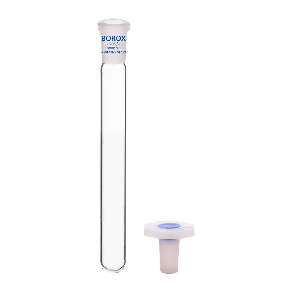 Borox Cam Deney Tüpü Kapaklı 40ml - Test Tüpü 19/26 Şilifli PP Tıpalı