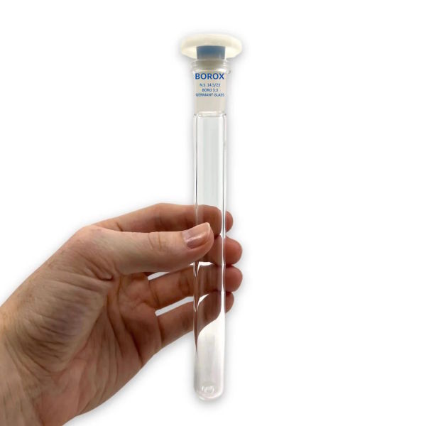 Borox Cam Deney Tüpü Kapaklı 40ml - Test Tüpü 19/26 Şilifli PP Tıpalı