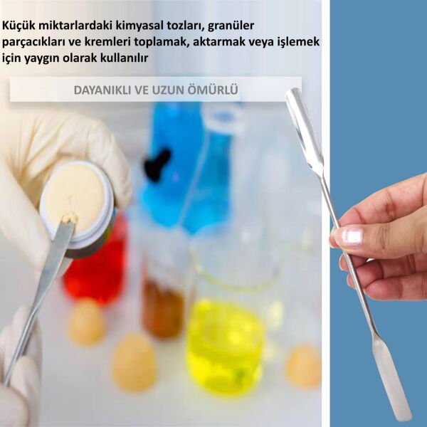 Borox Metal Spatül Oluklu 21 cm - Paslanmaz Çelik Spatula