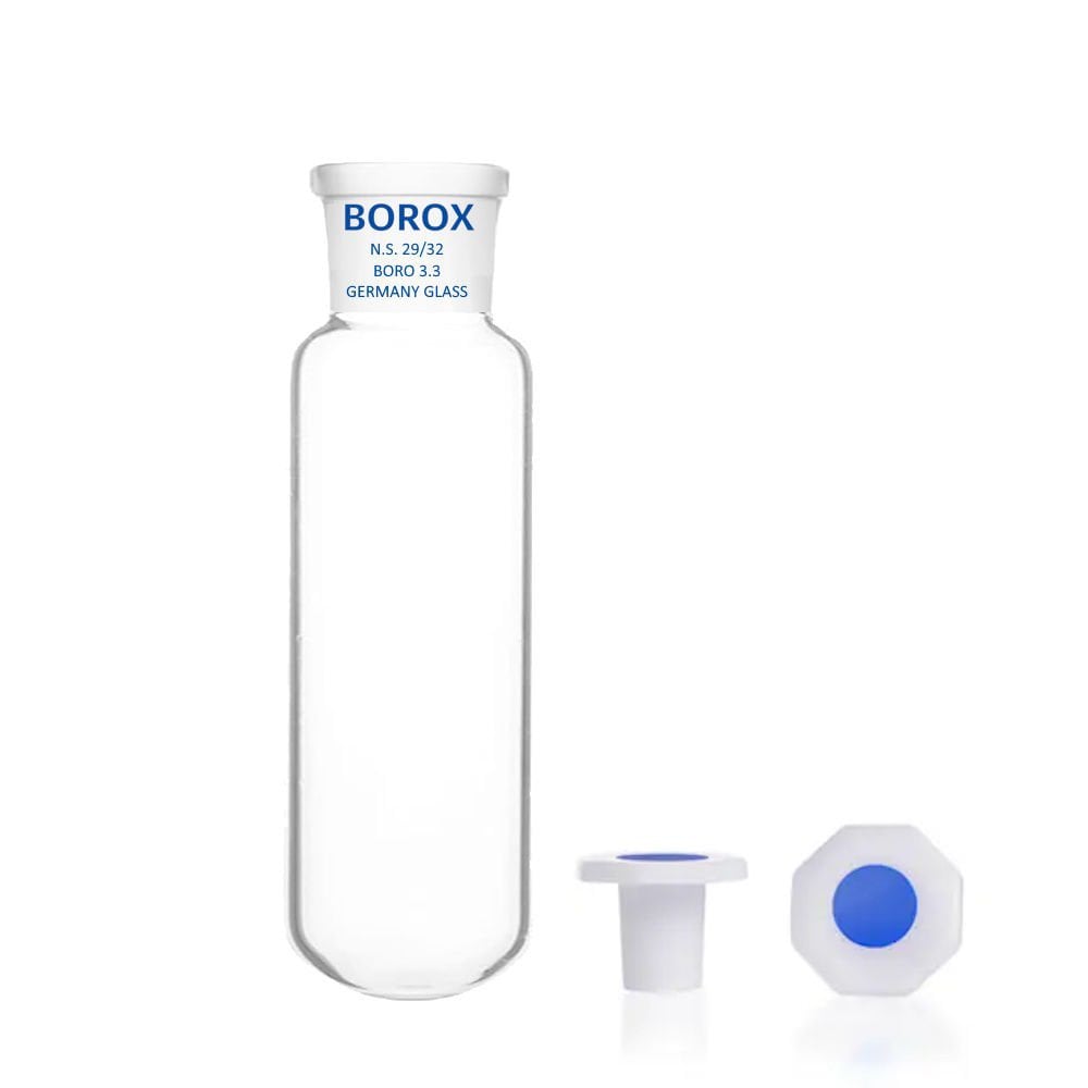 Borox Cam Deney Tüpü Kapaklı 80ml - Test Tüpü 29/32 Şilifli PP Tıpalı