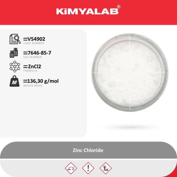 Kimyalab Çinko Klorür - Zinc Chloride - ZnCl2 - 5 Kg-HDPE Drum