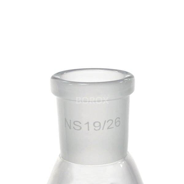 Borox Cam Ayırma Hunisi 50 ml - Armudi Tip - Teflon Musluklu Tıpalı - Hacim Ölçekli