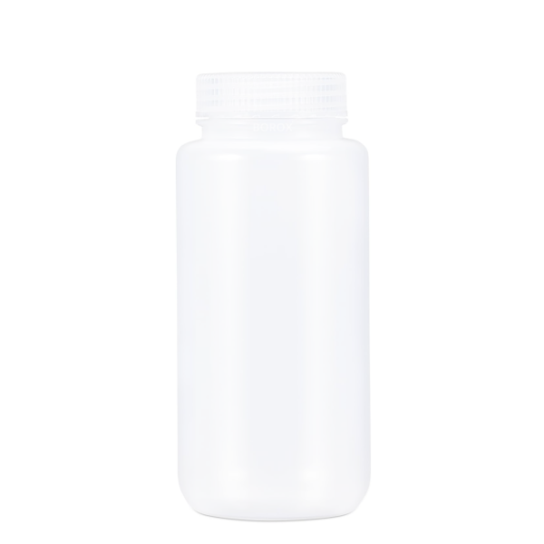 Borox Numune Şişesi 500ml - Vida Kapaklı - PP Şeffaf Şişe - Geniş Ağızlı Saklama Şişesi