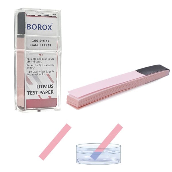 Turnusol Kağıdı Kırmızı 100 Test Strip - Litmus Paper Red