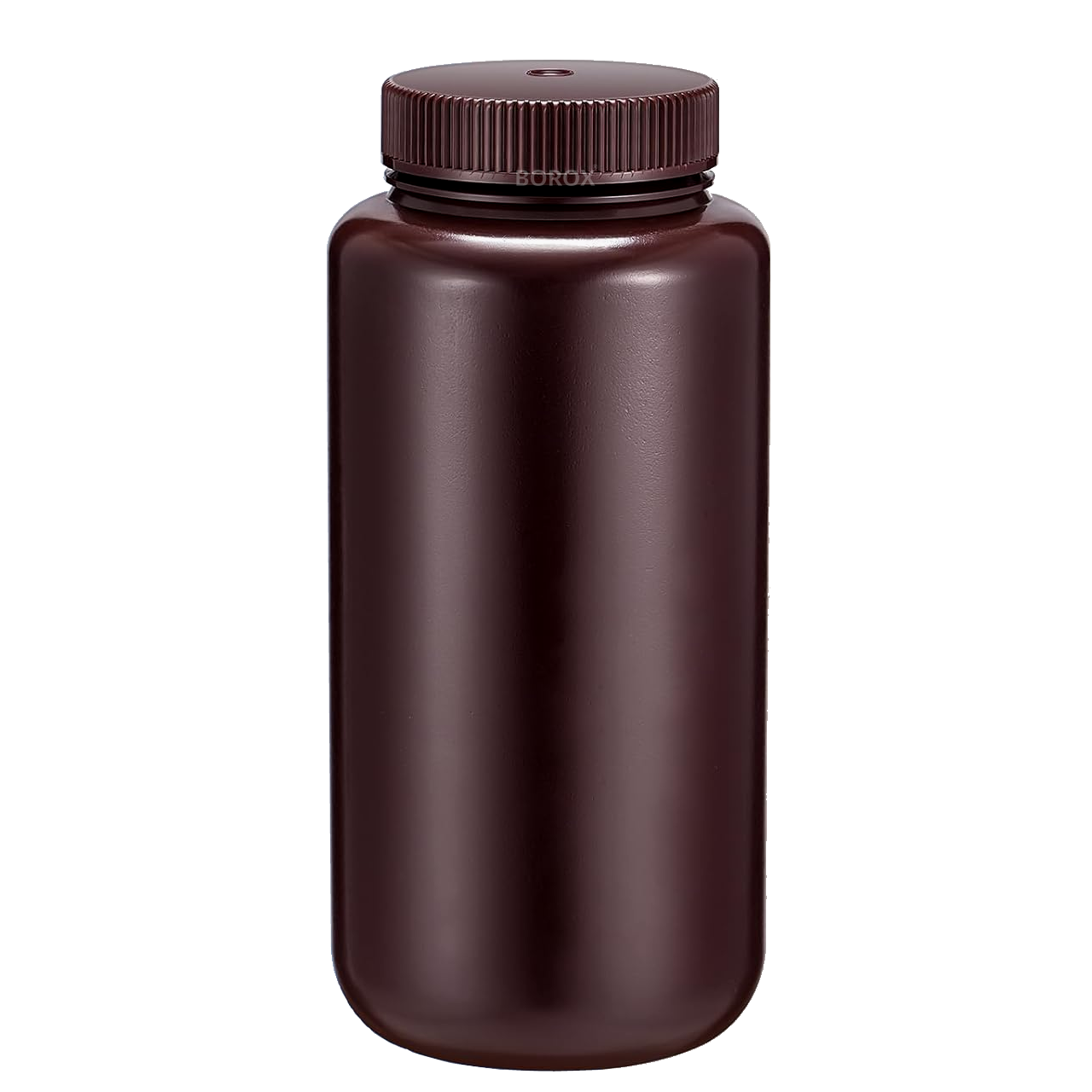 Borox Numune Şişesi 1000ml - Vida Kapaklı - HDPE Amber Şişe - Geniş Ağızlı Plastik Şişe