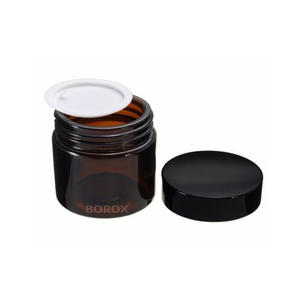Borox Amber Cam Şişe 100ml - Krem Kavanoz 100cc Kapaklı Şişe - 50 Adet Toptan