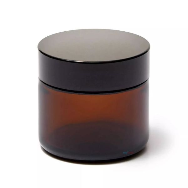 Borox Amber Cam Şişe 100ml - Krem Kavanoz 100cc Kapaklı Şişe - 50 Adet Toptan