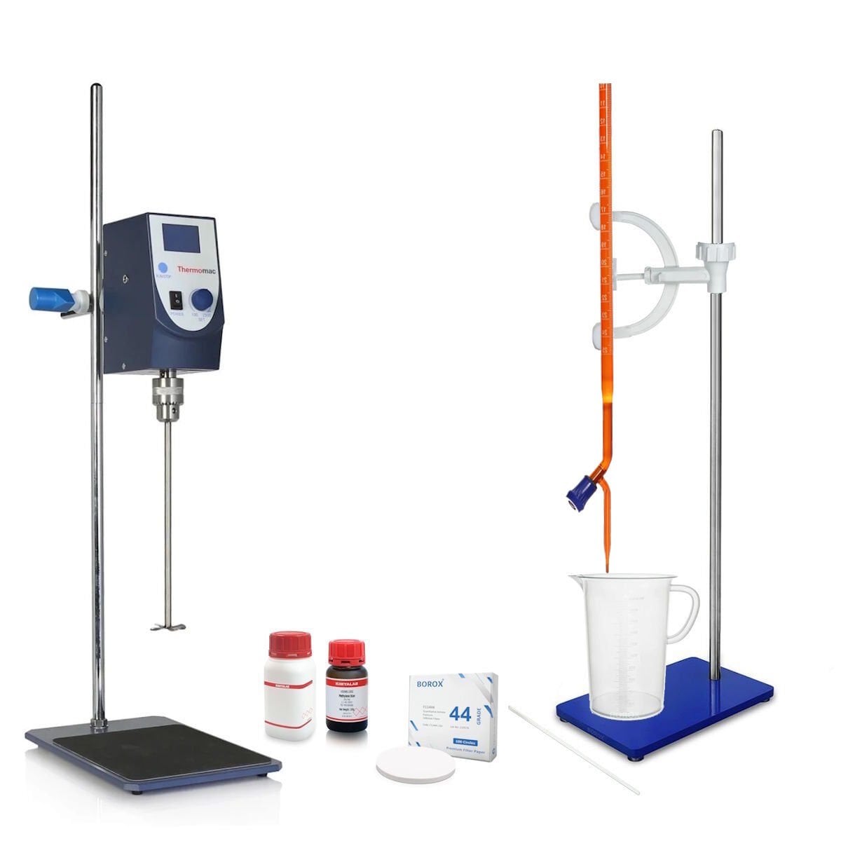 Metilen Mavisi Deney Seti - Agrega İnce Madde Tayin Düzeneği - Deney Kiti