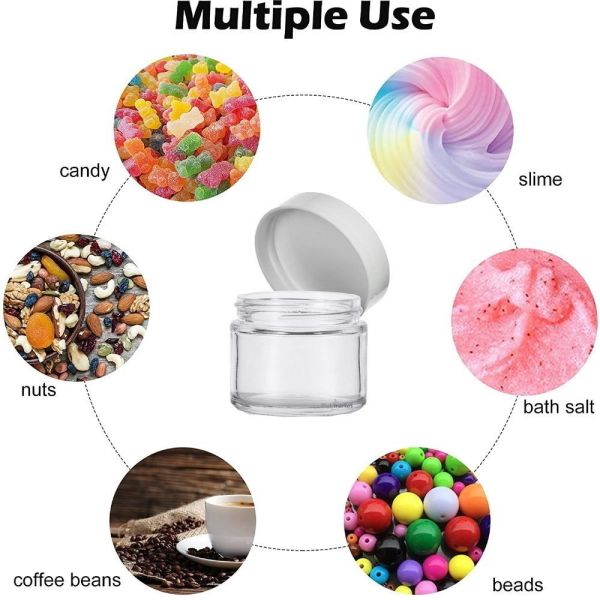 Borox Cam Şişe 100ml - Krem Kavanoz 100cc Kapaklı Şişe - 50 Adet Toptan