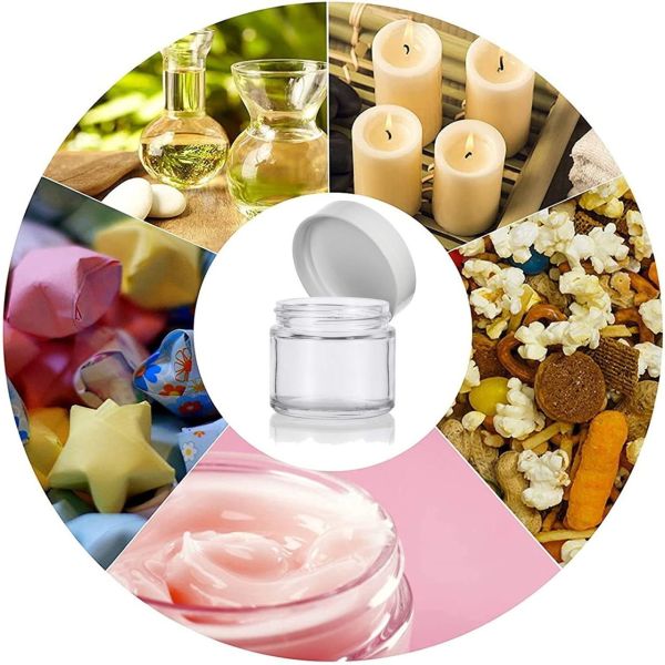 Borox Cam Şişe 100ml - Krem Kavanoz 100cc Kapaklı Şişe - 50 Adet Toptan