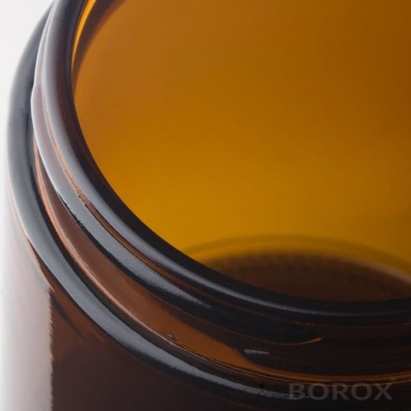 Borox Amber Cam Şişe 100ml - Krem Kavanoz 100cc Kapaklı Şişe