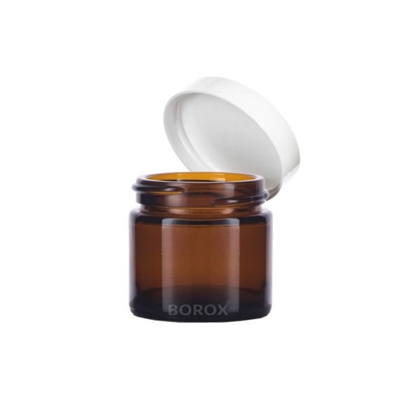 Borox Amber Cam Şişe 100ml - Krem Kavanoz 100cc Kapaklı Şişe