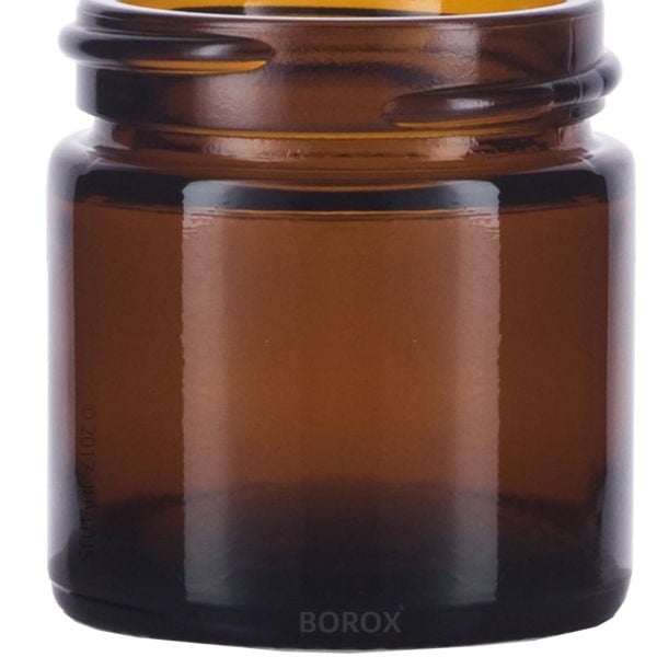 Borox Amber Cam Şişe 100ml - Krem Kavanoz 100cc Kapaklı Şişe