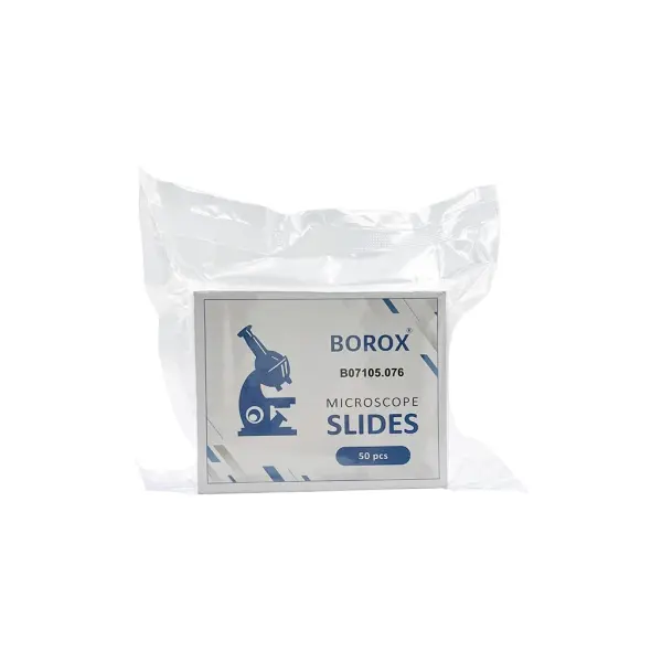 Borox Lam - Tek Kenarı 1/3 Rodajlı Mikroskop Lamı - 50 Adet