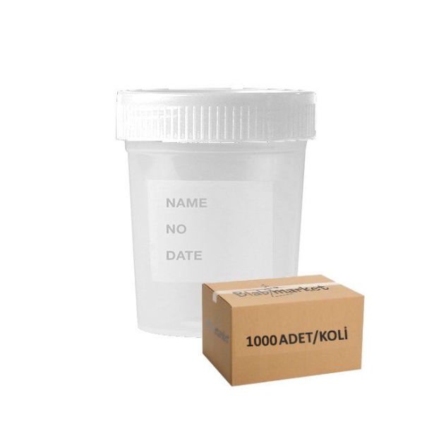 İdrar Numune Kabı 100ml - Plastik Nonsteril Şişe 1000 Adet