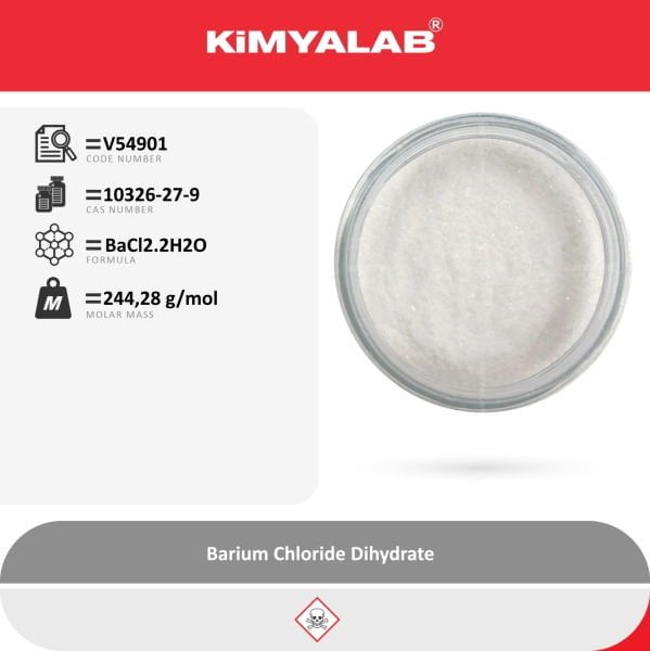 Kimyalab Baryum Klorür - Barium Chloride Dihydrate - 25 Kg-Koli Toptan