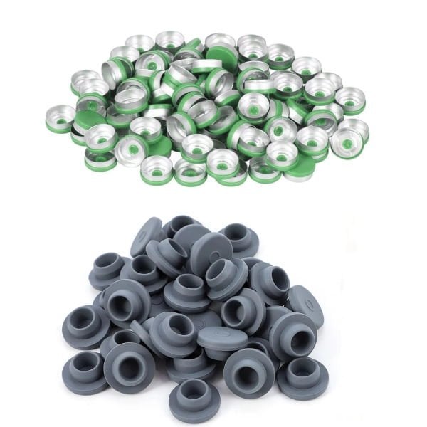 Borox Kapaklı Tıpalı Cam Şişe 100ml - Flakon Şişe - 100 Adet Toptan