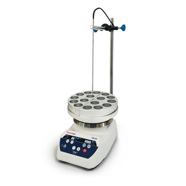 Thermomac TM14D Dijital Isıtıcılı Manyetik Karıştırıcı 10L - Digital Hot Plate Stirrer - 10 Litre Isıtıcı Tabla+Taşıyıcı Plaka+4x30ml Tüp Blok Set