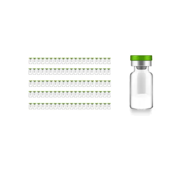 Borox Kapaklı Tıpalı Cam Şişe 10ml - Crimp Vial ND20 - Şeffaf - Dibi Düz - 100 Adet/Paket