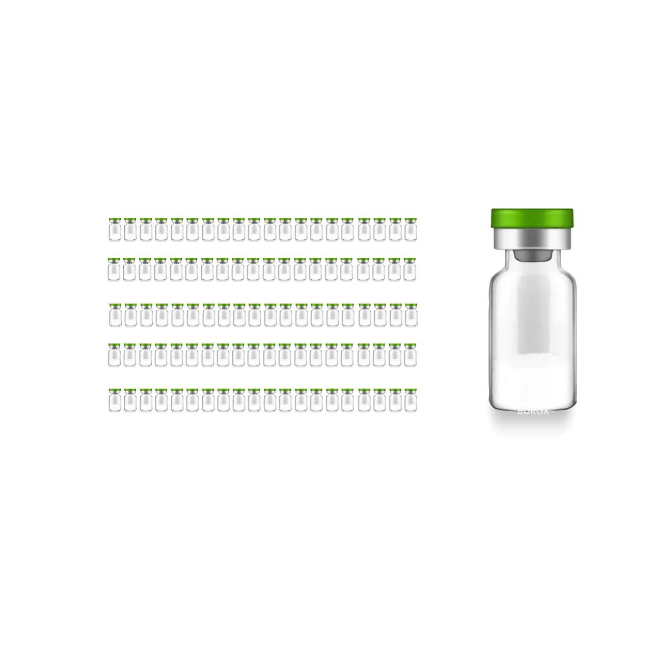 Borox Kapaklı Tıpalı Cam Şişe 10ml - Crimp Vial ND20 - Şeffaf - Dibi Düz - 100 Adet Toptan