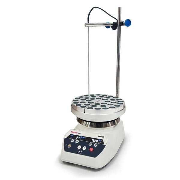 Thermomac TM14D Dijital Isıtıcılı Manyetik Karıştırıcı 10L - Digital Hot Plate Stirrer - 10 Litre Isıtıcı Tabla+Taşıyıcı Plaka+10x8ml Tüp Blok Set