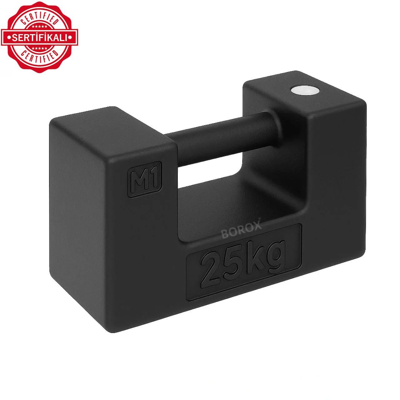 Borox Kalibrasyon Kütlesi 25kg Dökme Demir M1 Etalon Ağırlık Sertifikalı
