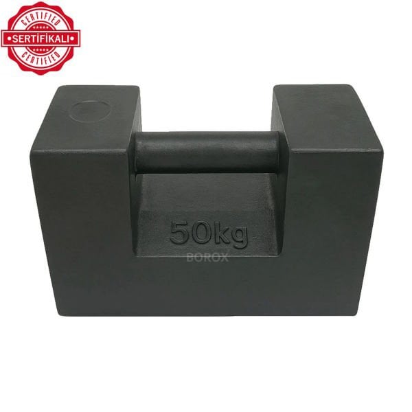 Borox Kalibrasyon Kütlesi 50kg Dökme Demir M1 Etalon Ağırlık Sertifikalı