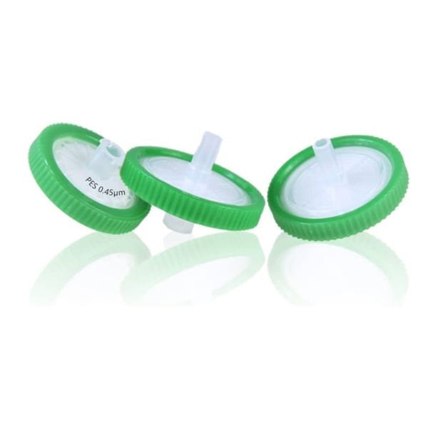 Borox Polietersülfon Şırınga Filtre - Non Steril 0.45µm - PES Syringe Filter - Yeşil - 100 Adet