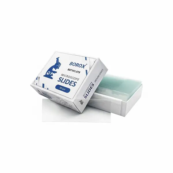 Borox Düz Lam - Kenarı Rodajlı Mikroskop Lamı 50 Adet