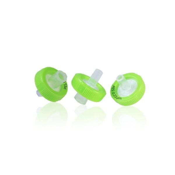 Borox Polietersülfon Şırınga Filtre - Non Steril 0.22µm - PES Syringe Filter - Yeşil - 100 Adet