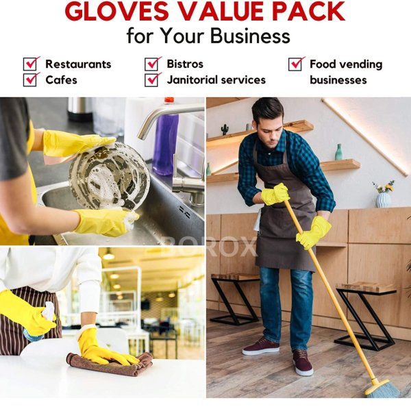 Lateks Eldiven L - Çok Amaçlı Latex Asit Bulaşık Eldiveni